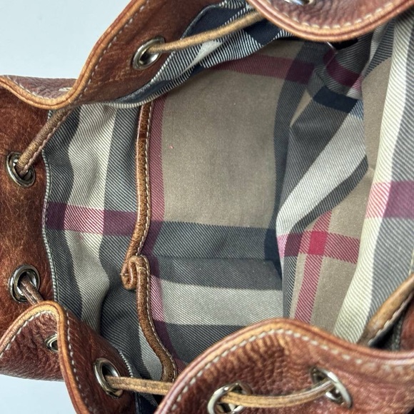 BURBERRY Vintage Brown Leather Small Backpack - Picture 16 of 16